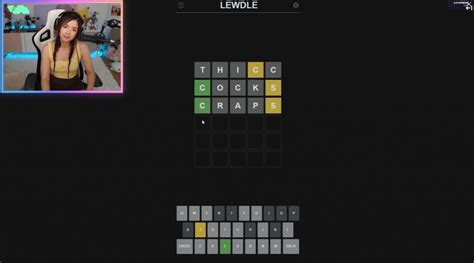 pokimane nsfw|Lewdle devs honour Pokimane in NSFW word of the day.